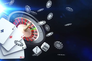 Live roulette table with professional croupier